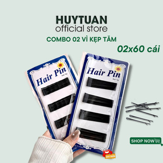 Combo 2 vỉ kẹp tăm đen mỗi vỉ 60 chiếc (KTD60) tổng 120 chiếc kẹp tóc kẹp tăm đen kẹp tóc mái tóc con gọn gàng
