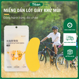 Miếng dán lót giày khử mùi hôi khử khuẩn thế hệ mới, 1 bịch 10 miếng lót