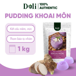 Pudding khoai môn Déli - chuyên dùng làm topping trà sữa - thơm béo, mềm mại