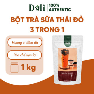Bột trà sữa thái đỏ 3in1 Déli - 1kg pha chế trà sữa tiện lợi, nhanh chóng