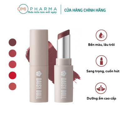 Son Lì Mịn Cao Cấp Daisy Doll Lâu Trôi Bền Màu Cho Đôi Môi Mịn Mượt Nhật Bản (5,1 G)