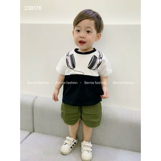 Berne Bộ bé trai phối thân tai nghe cho bé trai 9-23kg