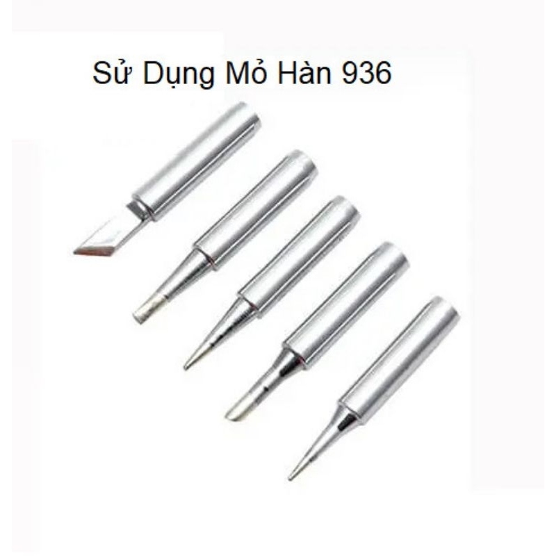 Combo 5 Đầu Mũi Hàn Cho Mỏ Hàn Hakko 936