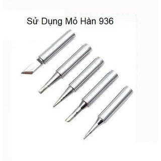 Combo 5 đầu mũi hàn cho mỏ hàn hakko 936