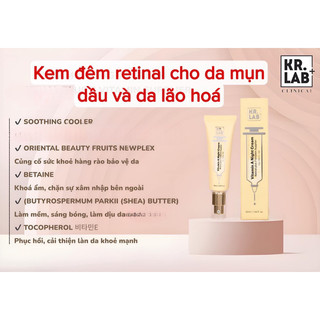 Kem đêm dưỡng da retinal krlab 30ml hạn dùng 2026