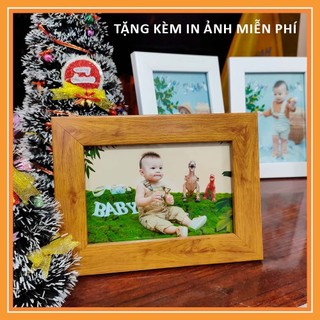 Khung ảnh để bàn, treo tường 10x15cm - Tặng Kèm In hình Ảnh miễn phí