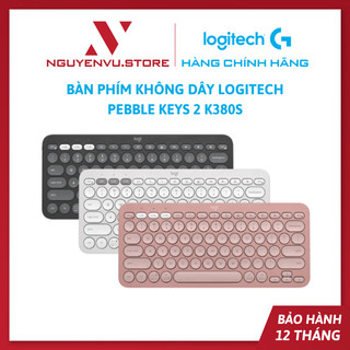 Bàn Phím Không Dây Logitech PEBBLE KEYS 2 K380S | Silent | kẾT NỐI Bluetooth - Hàng Chính Hãng