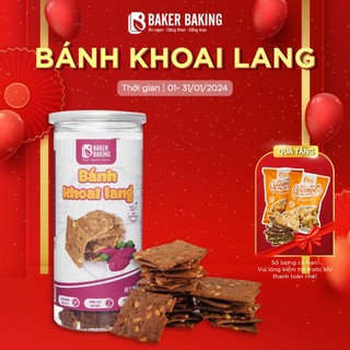 Bánh ăn vặt tốt cho sức khỏe Baker Baking, bánh khoai lang phù hợp cho người ăn kiêng, tiểu đường, mẹ bầu healthy