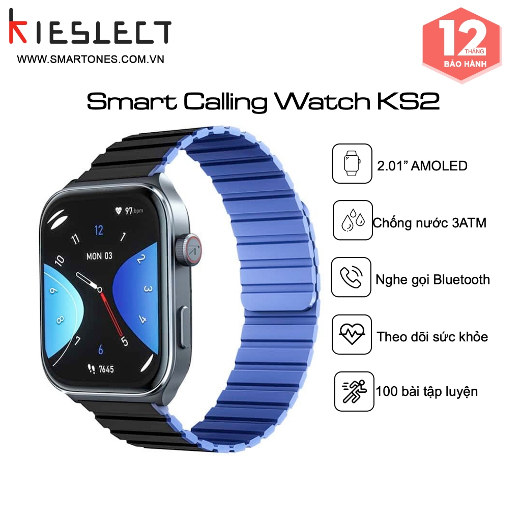 [XẢ HÀNG]Đồng hồ thông minh Kieslect Ks2 (Bluetooth 2.01, AMOLED 2.01″, lõi kép, 300mAh) KS 2