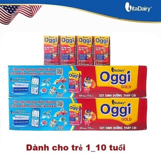 [Quét mã tích xu] Sữa bột Pha Sẵn Oggi Gold Thùng 48 Hộp x 110 ml [Date 2025]