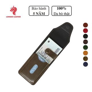 Ví nam da bò thật thương hiệu Longdo Leather - Vi sen 5