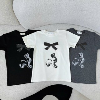 Áo thun nữ babe tee hình Thỏ Nơ cưng xỉu , chất co giãn 645