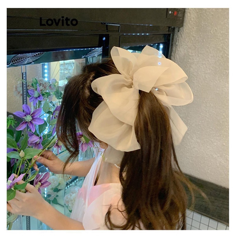 Kẹp tóc nơ trơn trơn tiểu thư cho nữ dễ thương