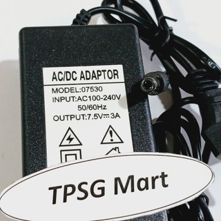 Nguồn Adapter DC 7.5V - 1A / 7.5V - 2A / 7.5V - 3A  (Đầu cắm 5.5mm x 2.1mm)