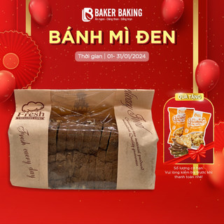 Bánh mì đen ngũ cốc nguyên cám Baker Baking không chất bảo quản, tốt cho sức khỏe