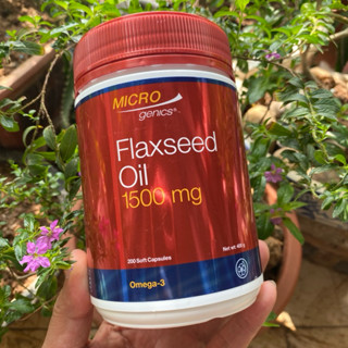  💚  Hàng Úc  Date 08 2027 - Viên uống tinh dầu hạt lanh Microgenics Flaxseed Oil 1500mg nguồn gốc thực vật giàu omega 369 