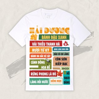 Áo thun unisex 63 Tỉnh Thành HẢI DƯƠNG - Bánh Đa Gấc Kẻ Sặt
