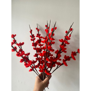 Cành đào đỏ, hồng đậm/ cành mai kẽm nhung