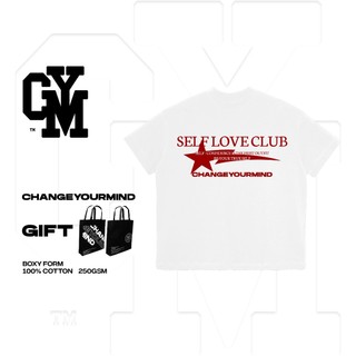 Áo thun cym form boxy nam nữ 250gsm chất liệu cotton 100% - self love club