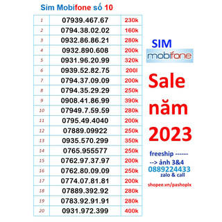 Sim Mobifone số đẹp 10