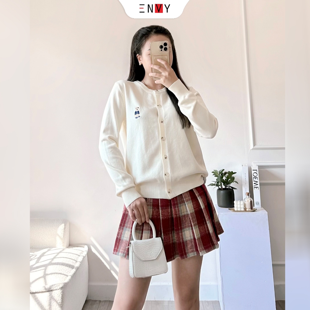 Áo khoác len nữ, áo cardigan thời trang ENVY AK108