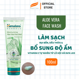 [HSD: 30.6.2025] Sữa rửa mặt dưỡng ẩm và sáng mịn da Himalaya Moisturizing Aloe Vera Face Wash 100ml