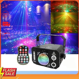Đèn nháy 7 mắt -Đèn chiếu Laser bay phòng 7 mắt góc rộng cảm biến chớp theo nhạc, có điều khiển dùng cho Bar, Karaoke,