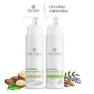 Bộ dưỡng trắng toàn thân Truesky gồm 1 kem ủ trắng toàn thân 100g và 1 kem dưỡng trắng toàn thân 100g