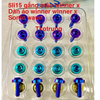 1 con ốc titanium 5li15 gắn mão và đồng hồ winner x sonic và áo honda các loại xe (giá bán 1 con ốc )