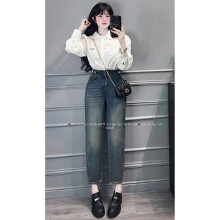 áo sơ mi trắng cổ sen phối ren