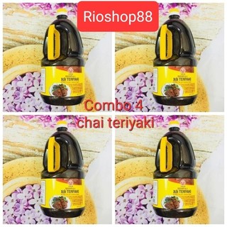 Combo 4 chai xốt Teriyaki 2,25 kg, 1 thùng 5 túi xốt Teriyaki 2 kg Ottogi thực phẩm gia vị Hàn Quốc