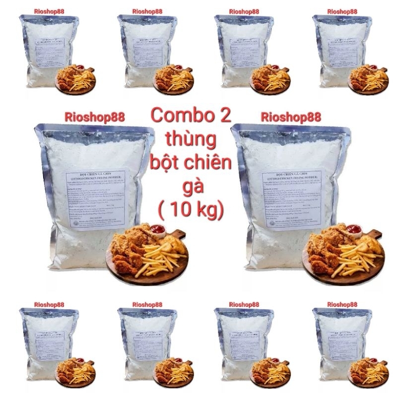 Combo 2 thùng bột chiên gà giòn gói 1 kg, 10 kg bôt chiên gà giòn Hàn Quốc Ottogi (chuyên sỉ)