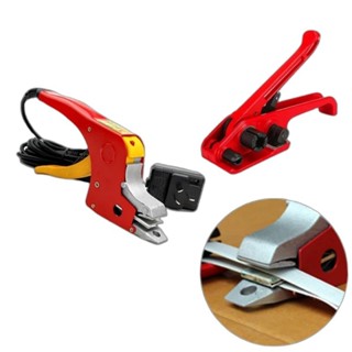 Combo kìm nhiệt kẹp dây đai nhựa pp, gồm có 3 món siết căng dây,  kẹp nhiệt hàn dây, 10kg dây đai pp