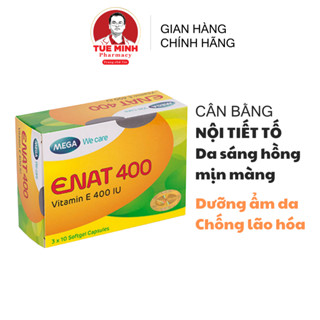 [TPCN Chính hãng] Viên uống Vitamin E ENAT 400IU Chống Lão Hóa, Rạn Da, Nám Sạm Da, Hỗ Trợ Chuẩn Bị Mang Thai