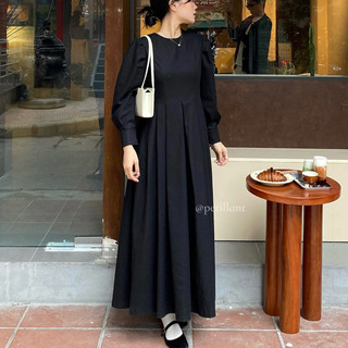 𝐇𝐚𝐧 𝐃𝐫𝐞𝐬𝐬 (𝐋𝐢𝐧𝐞𝐧) (Váy dài tay xếp ly dưới)