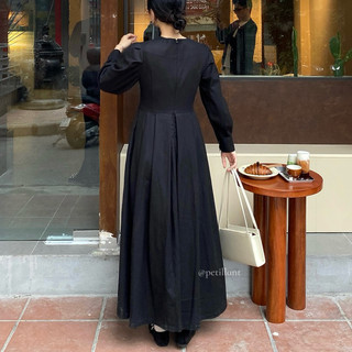 𝐇𝐚𝐧 𝐃𝐫𝐞𝐬𝐬 (𝐋𝐢𝐧𝐞𝐧) (Váy dài tay xếp ly dưới)