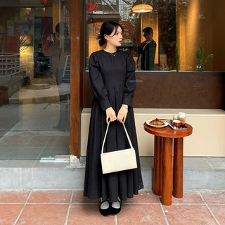𝐇𝐚𝐧 𝐃𝐫𝐞𝐬𝐬 (𝐋𝐢𝐧𝐞𝐧) (Váy dài tay xếp ly dưới)