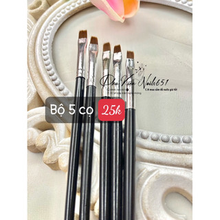 Bộ 5 cây cọ bản cán đen
