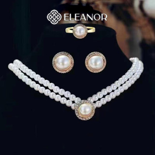 Dây chuyền nhẫn nữ Eleanor Accessories bộ trang sức ngọc trai nhân tạo phụ kiện trang sức 5969