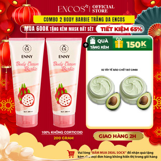 Bộ 2 Kem Body Dạng Sữa Dưỡng Trắng Da Dưỡng Ẩm Chống Nắng Da ENNY BARBIE SPF 15+ PA +++ Tặng Kèm Quà