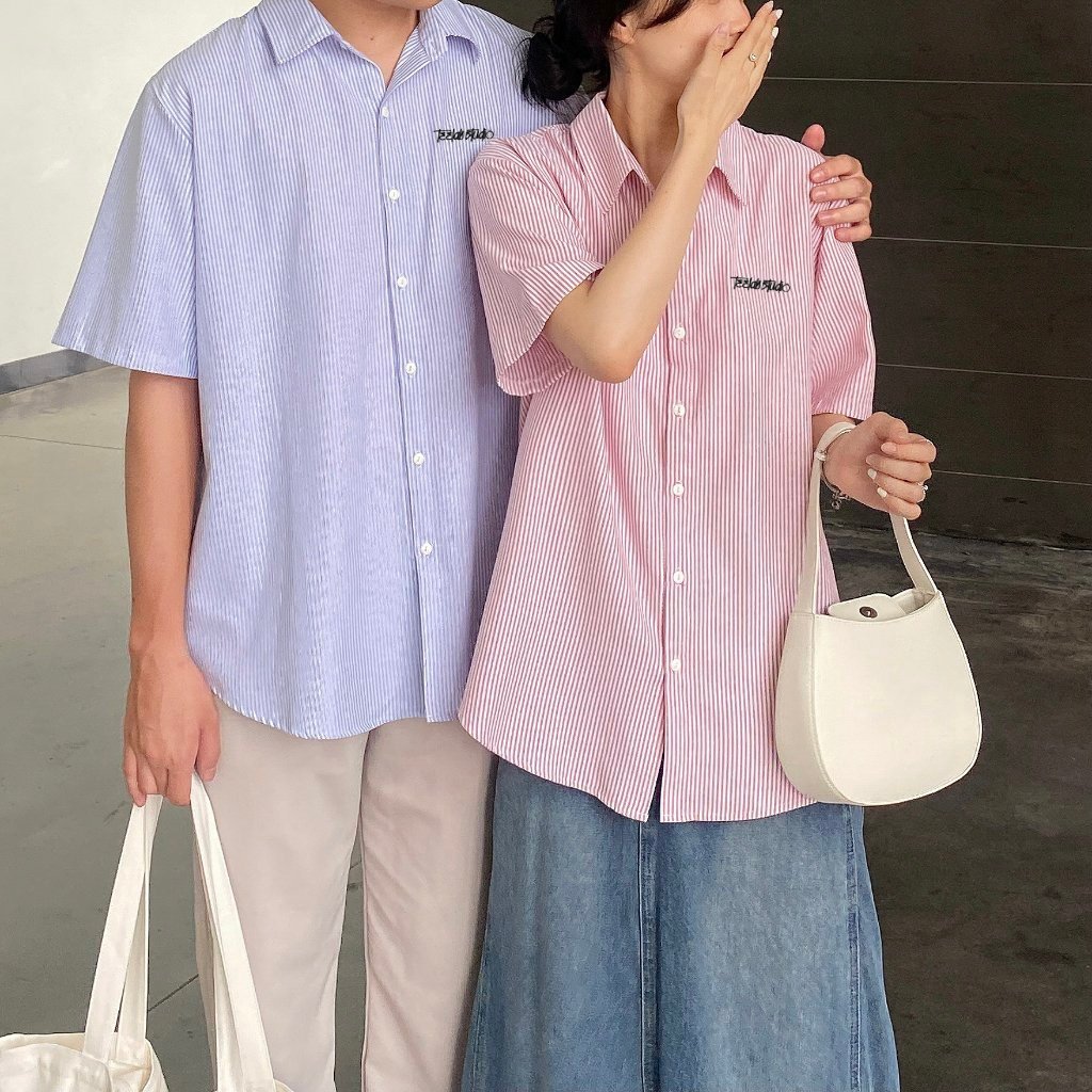 áo sơ mi ngắn tay in chữ teelab nam nữ mặc cực chất  Graffiti Oversize Unisex Studio Oxford Shirt