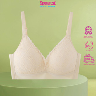   CÓ SIZE LỚN 40 42  Áo Ngực Speranza Không Gọng Mút Mỏng 0.3cm Phối Ren Mềm Mại- SPA3152SH 