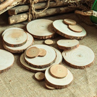 Lót cốc gỗ làm đế nến thơm, đế cây thông Noen, lót gỗ thông vintage, lát gỗ thông Mỹ handmade