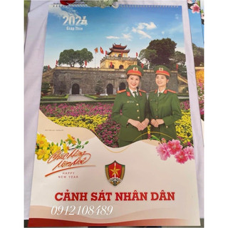 Combo 5 cuộn Lịch 5 tờ “Cảnh sát nhân dân”, nẹp lò xo