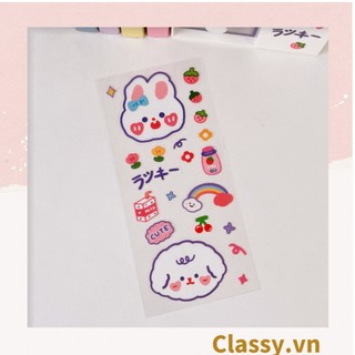 Classy Hình dán, sticker dễ thương, sticker dán laptop, điện thoại, sổ, bình nước nhiều họa tiết PK1380