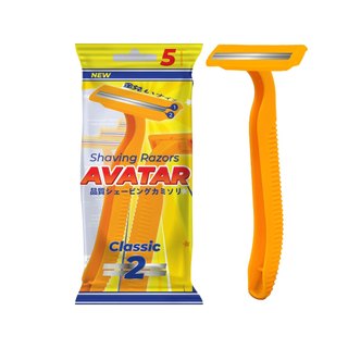 5 cây dao cạo râu cán cong Avatar, 2 lưỡi siêu bén
