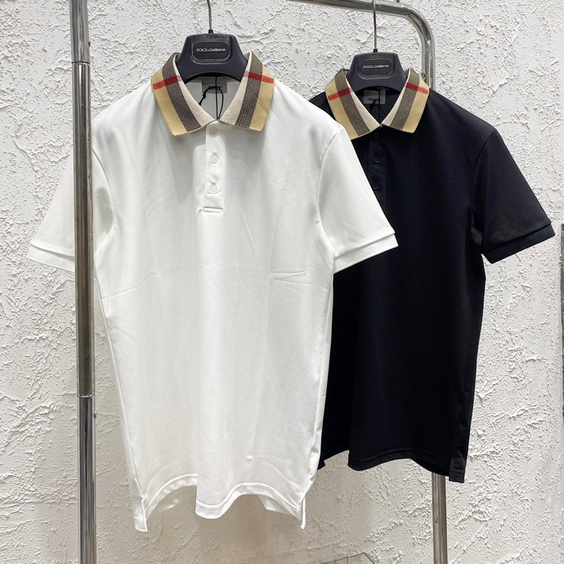 Áo Polo Nam Phối Cổ Bẻ BBR. Áo Thun Polo Cổ Chun Kẻ Sọc Be Đen Đỏ Kiểu Dáng Đơn Giản Basic.