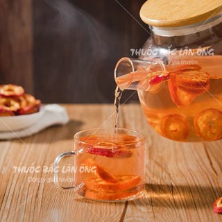 Sơn tra thái lát 500g, táo gai sấy khô, dùng pha trà, hầm canh, nấu chè - Lãn Ông