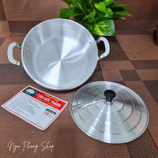 Chảo lẩu kho nhôm Tân Đức Thành, Kiểu dáng truyền thống. Chất liệu nhôm bền đẹp. Hàng chính hãng.
