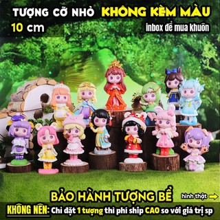 Tượng tô màu, CÔNG CHÚA 12 CON GIÁP DỄ THƯƠNG, size L, thạch cao trắng (Không kèm màu), luyện vẽ, decor